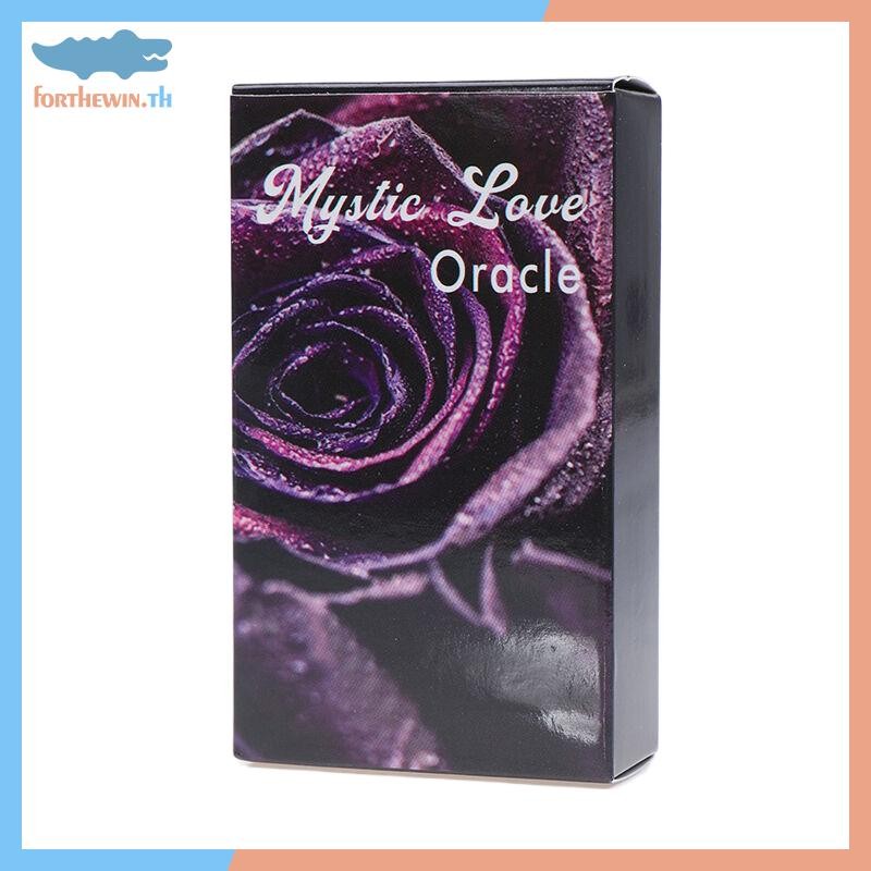Forthewin 79 ชิ้นการ์ด Mystic LOVE ORACLE Deck LOVE ORACLE Deck Tarot Deck Twin Flame Deck ข้อความ T
