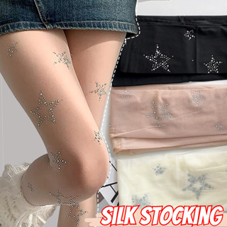 ถุงน่องผ้าไหมรูปดาวประกายหรูหราสวมใส่สําหรับงานเลี้ยงวันที่แ…