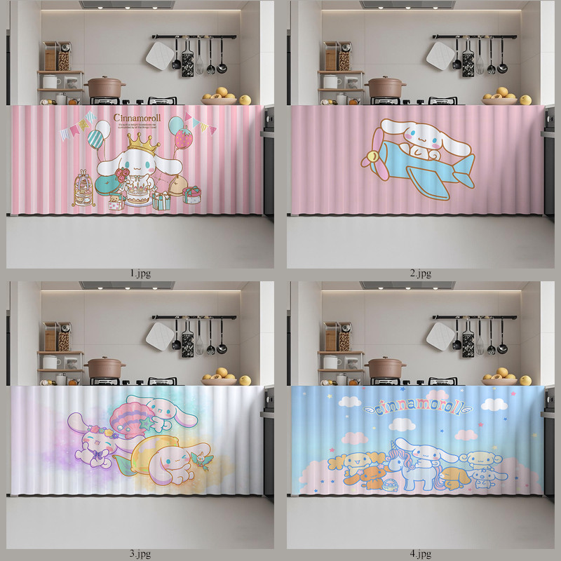 แนะนำ ผ้าม่าน ผ้าม่านตู้พิมพ์ลาย Sanrio Cinnamoroll - ปรับขนาดได้ (70x50 ซม. ถึง 140x80 ซม.), Pocket Rod & Magic Tape Design, ผ้านุ่มหนามีรูปแบบที่ทนต่อการซีดจาง ราคาพิเศษ มีเก็บเงินปลายทาง