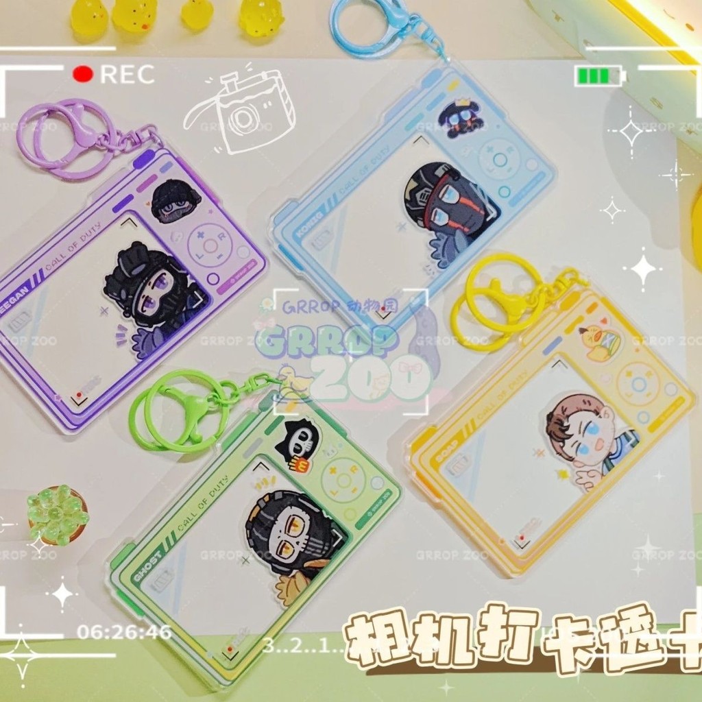 Call of Duty พวงกุญแจ Man อะคริลิค Charms สําหรับกางเกงผู้หญิง Key Chain ผู้ชายจี้ Key แหวนสาว Key ผู้ถือเครื่องประดับ Llaveros