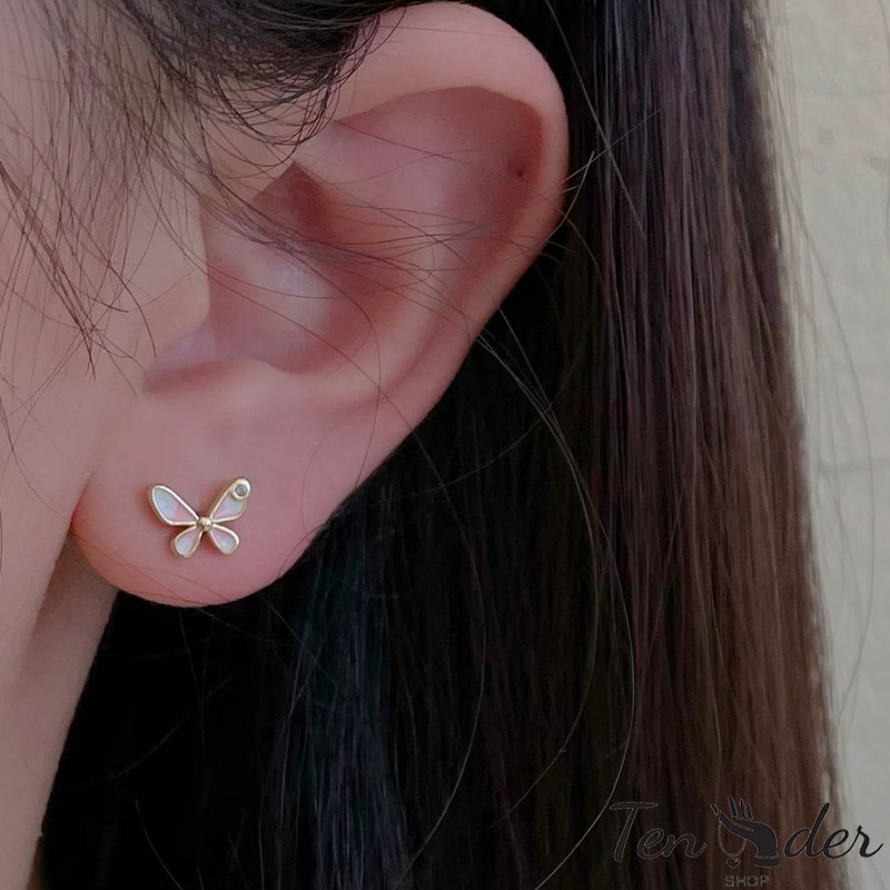 COD-ส่งเร็วจากไทย🎀ผีเสื้อ, Inlaid, Zircon, ต่างหู, น่ารัก, ต่างหู, ง่าย, ต่างหู, ผู้หญิง-Ten