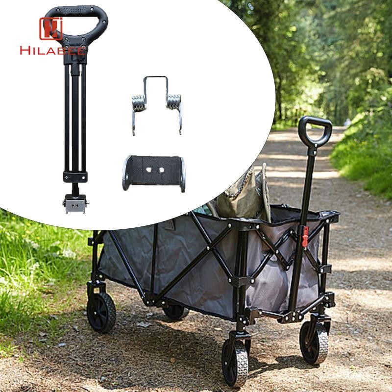 HILABEE Wagon Pull Handle อะไหล่ Telescopic สําหรับรถเข็นช้อปปิ้ง Camping Trolley Picnic