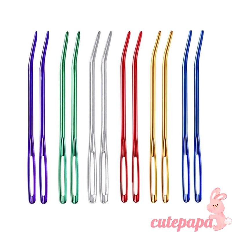 Cutep เย็บชุดเข็มขนาดใหญ่เข็มตาเย็บปักถักร้อย Bent เข็มเส้นด้าย Darning เข็มสําหรับขนสัตว์ถักโครเชต์