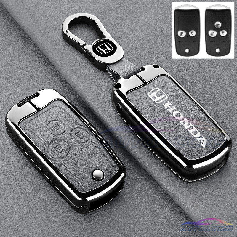 กระเป๋าใส่กุญแจรถยนต์ ปกป้องกุญแจเต็มรูปแบบ สำหรับ Honda Civic FB Accord CRV กุญแจแบบพลิก