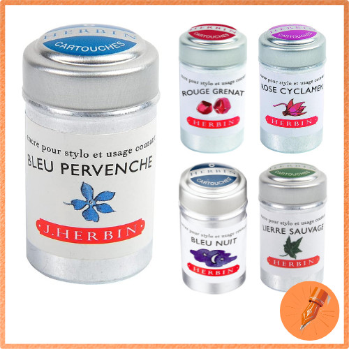 Herbin Fountain Pen Cartridge Ink - 6 Pen Set