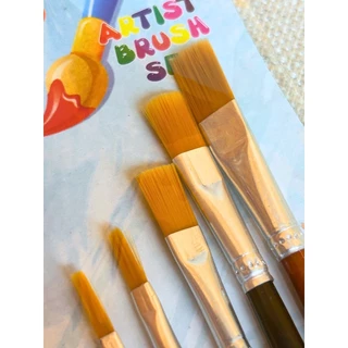 S0576 พู่กัน ระบายสี แพ็ค 6ชิ้น ขนาดหลากหลาย ใช้กับสีน้ำ สีโปสเตอร์ งานศิลปะเด็กและผู้ใหญ่