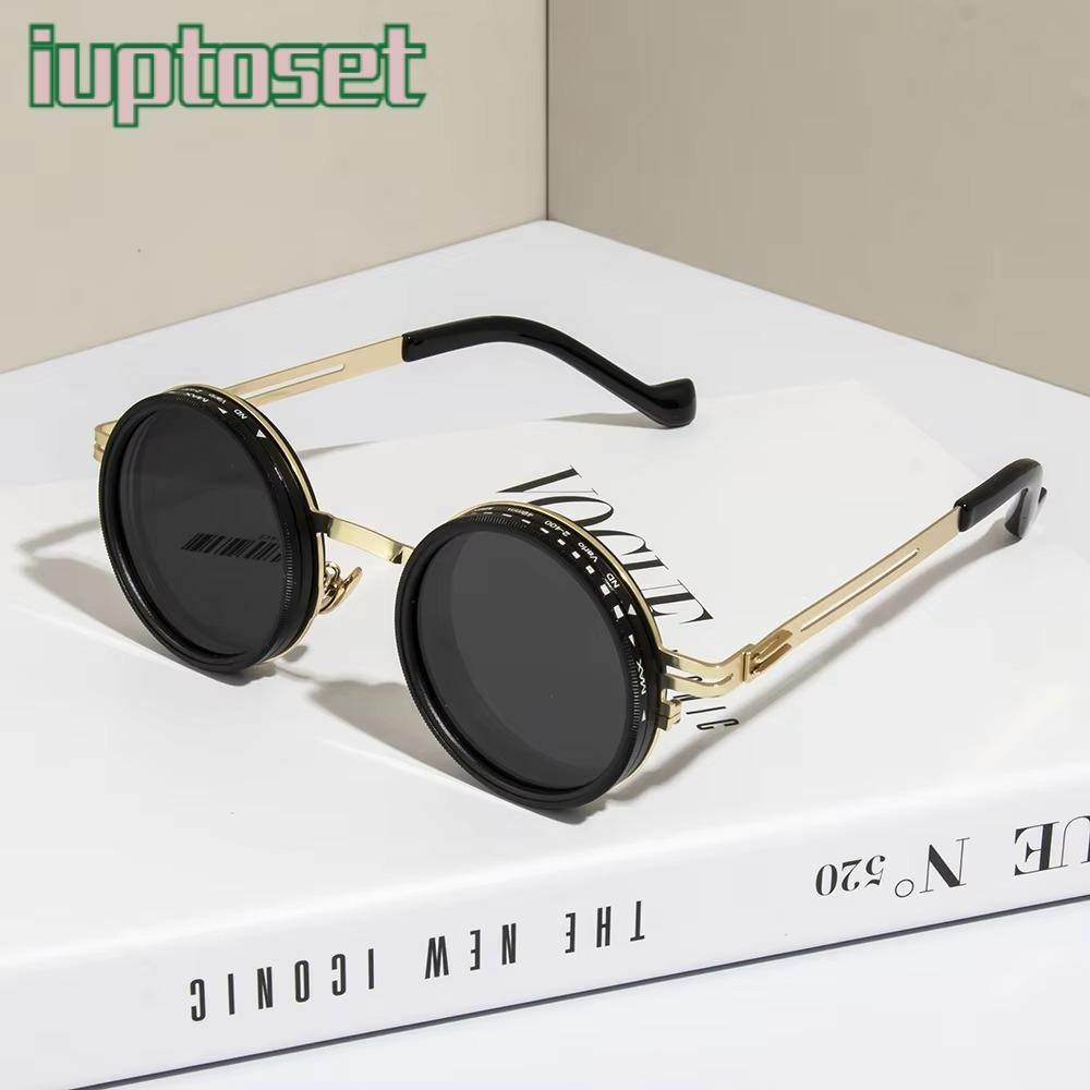 IUPTOSET แว่นตาลดแสงแบบปรับได้, แว่นกันแดดโพลาไรซ์ ND2-400 UV400, 9 ระดับพร้อม Glasse ND Filter แว่นตากันแดดตกปลากลางแจ้ง