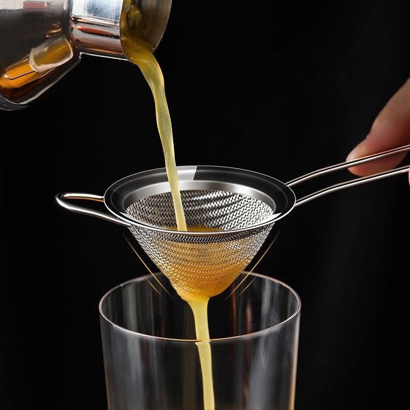 xinpin Stainless Steel Triangle Filter Cocktail Strainer Colander Bar Bartender Special Cone Straine