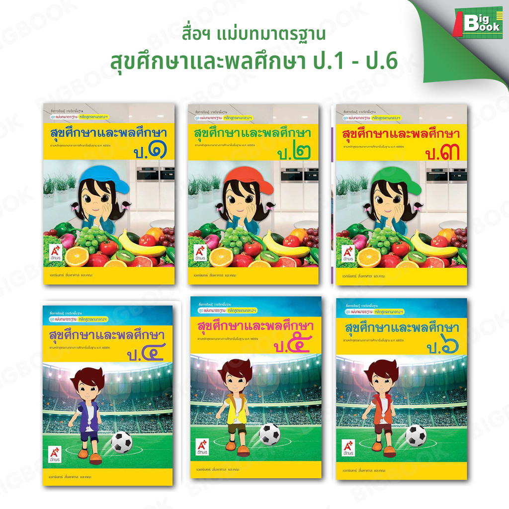 สื่อการเรียนรู้ รายวิชาพื้นฐาน (มมฐ) ชุด สุขศึกษาและพละศึกษา ป.1-ป.6 อักษรเจริญทัศน์ อจท
