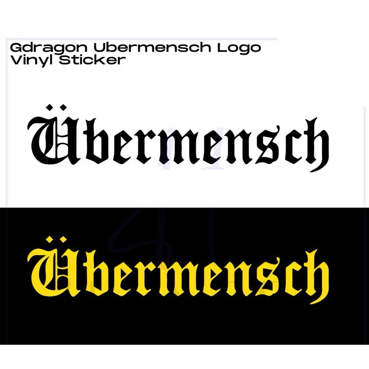 [ส่งภายใน 1 วัน] สติกเกอร์  G-DRAGON UBERMENSCH  BIGBANG Logo design vinyl sticker ( Die-cut)