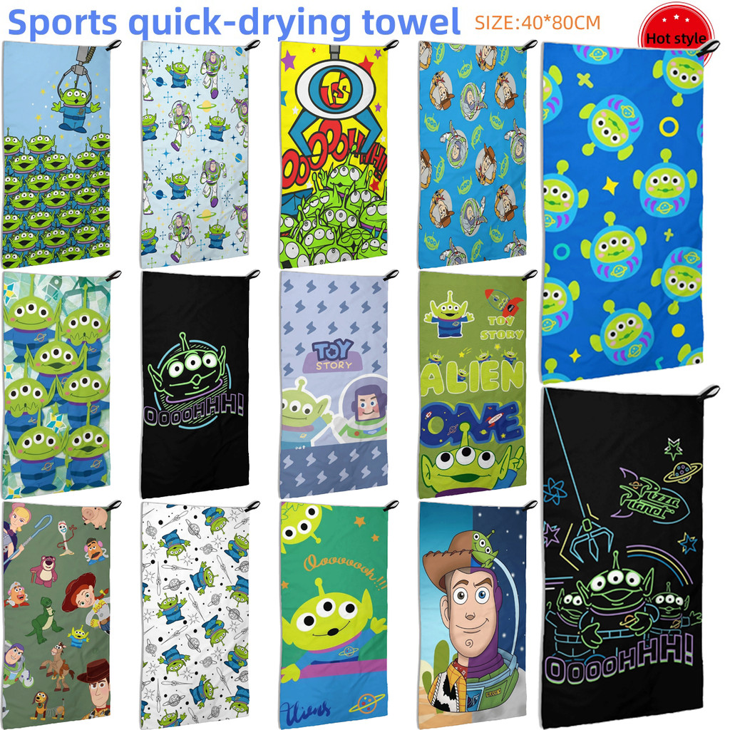 Toy story art ผ้าขนหนูกีฬาแห้งเร็ว80*40cmRunning Gym ผ้าเช็ดตัวไมโครไฟเบอร์ Camping Towel Super Absorberen