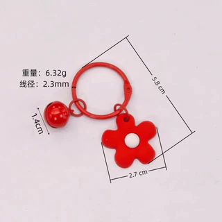 สร้างสรรค์สดดอกไม้ที่มีสีสันระฆังพวงกุญแจวันหยุด มาการอง ของขวัญเล็กๆพวงกุญแจแหวนกระเป๋าเครื่องประดับ ทําเอง จี้