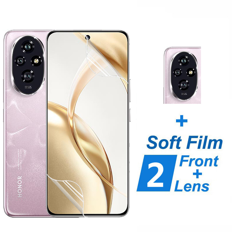 2 in 1 Honor 200 Pro 5G Hydrogel Screen Protector สําหรับ Honor X9C X9B X9A 200 Pro 5G Soft Hydrogel