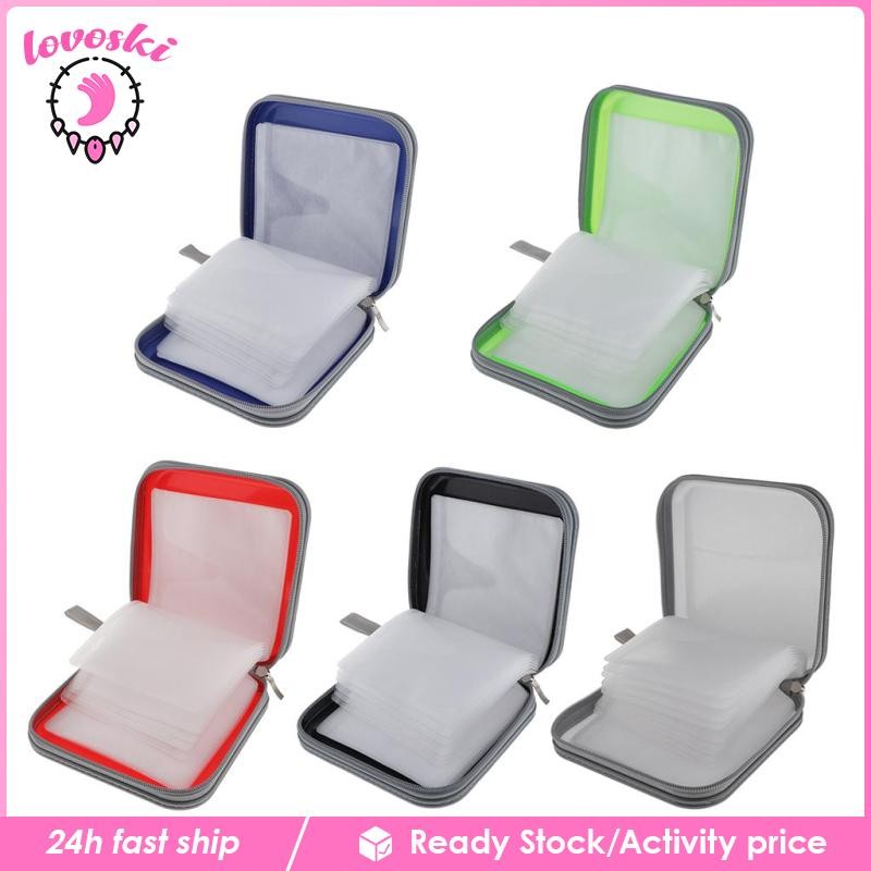 [Lovoski] 40 ความจุ DVD Case DVD Organizer CD Holder Case CD Storage Case Hard Plastic DVD CD Wallet