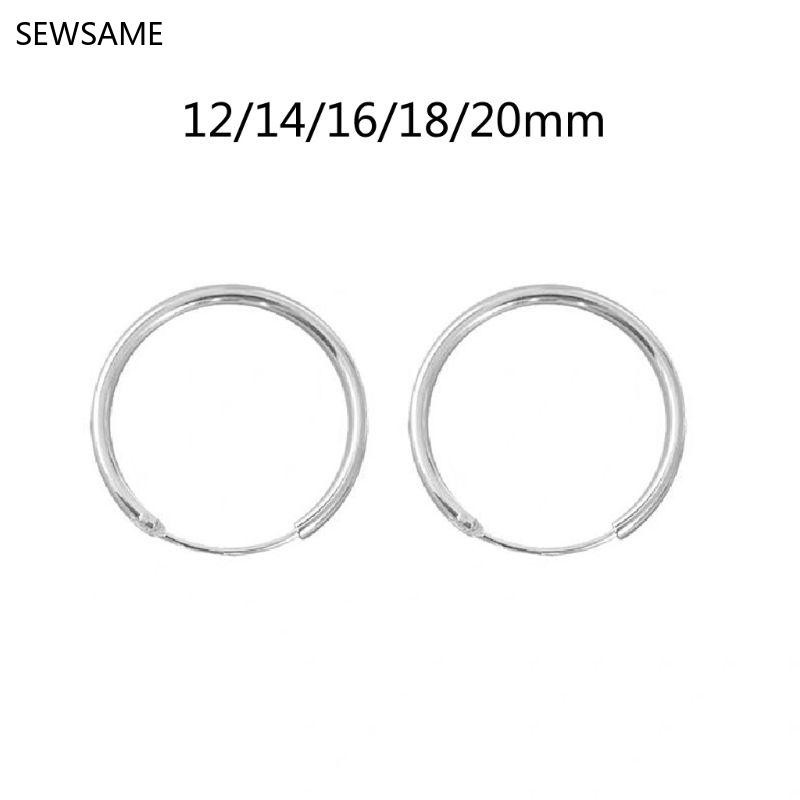 SEWSAME ต่างหู CREATIVE รอบวงกลมบาง SLEEPERS HOOP เครื่องประดับ