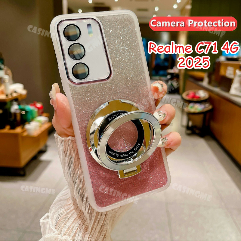 สําหรับRealme C71 4G 2025 Blingแม่เหล็กดูดปลอกอ่อนสําหรับRealme C71 RealmeC71 C71 C 7 1 C 71 4G 5G 2