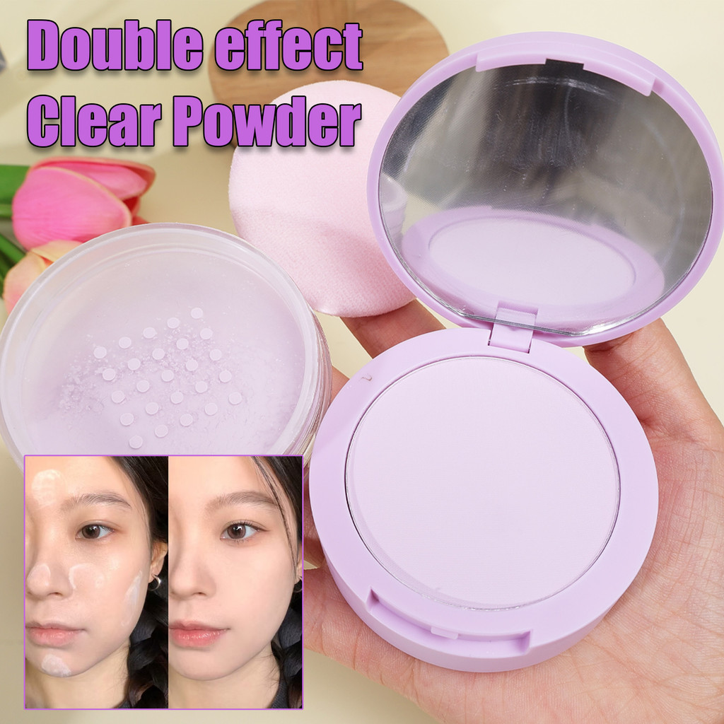 แป้งสีม่วงควบคุมความมัน - แป้งเซ็ตติ้งเนื้อแมทกันน้ํา - ติดทนนาน สดใสขึ้น หลวม กด แต่งหน้า