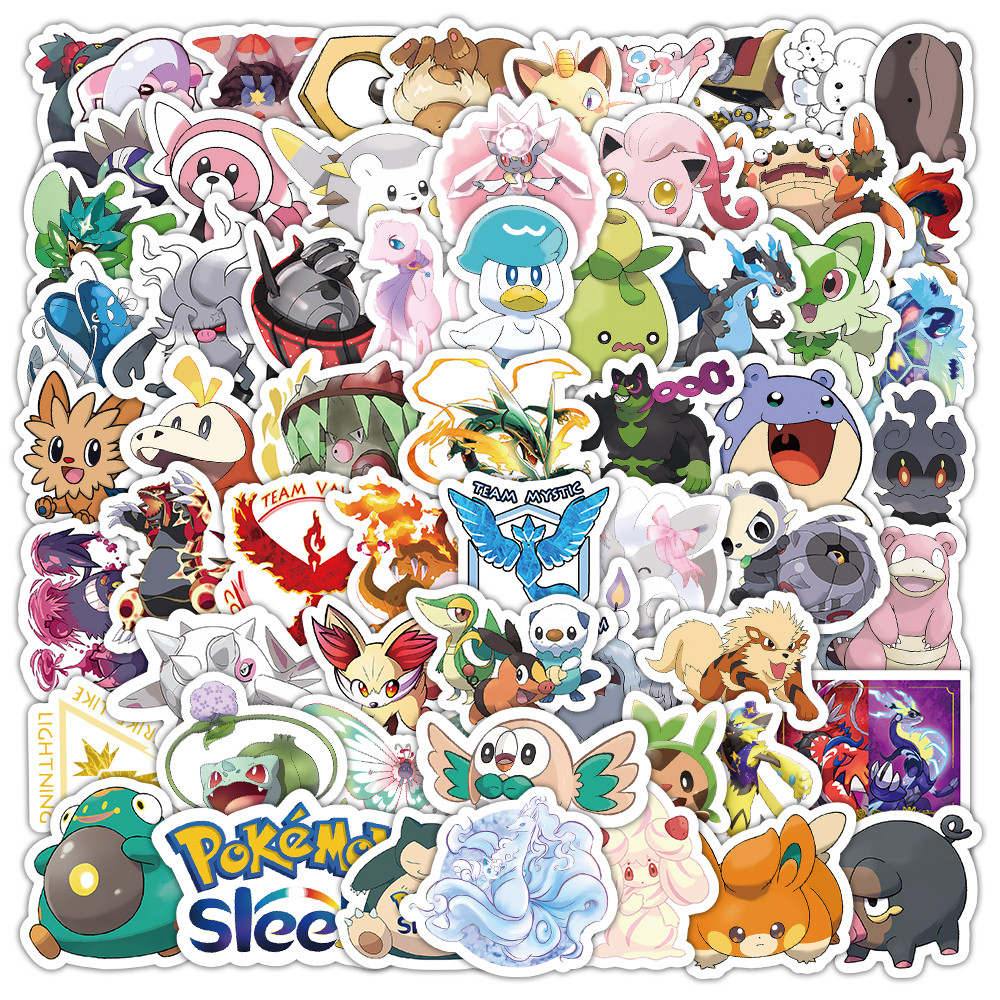 101 ชิ้น Pokémon สติกเกอร์แพ็ค - Pikachu, Eevee & Charizard อะนิเมะ Decals สําหรับโทรศัพท์ & Journal