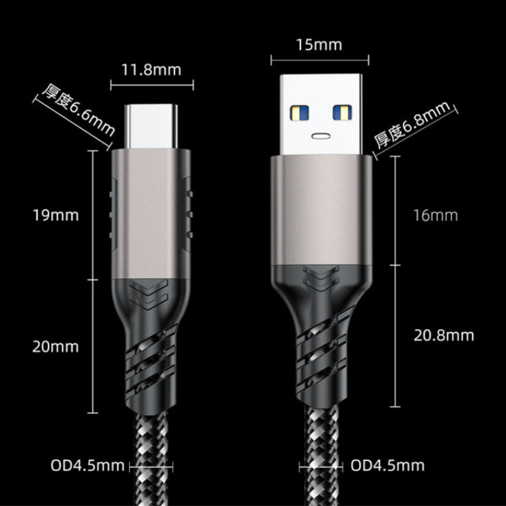 สายฮาร์ดดิสก์ USB 3.2 เป็น Type-C 10Gbps รองรับชาร์จ PD 60W สายถัก ทนทาน ใช้กับ HDD SSD โน้ตบุ๊ก มือถือ - รูปที่ 5