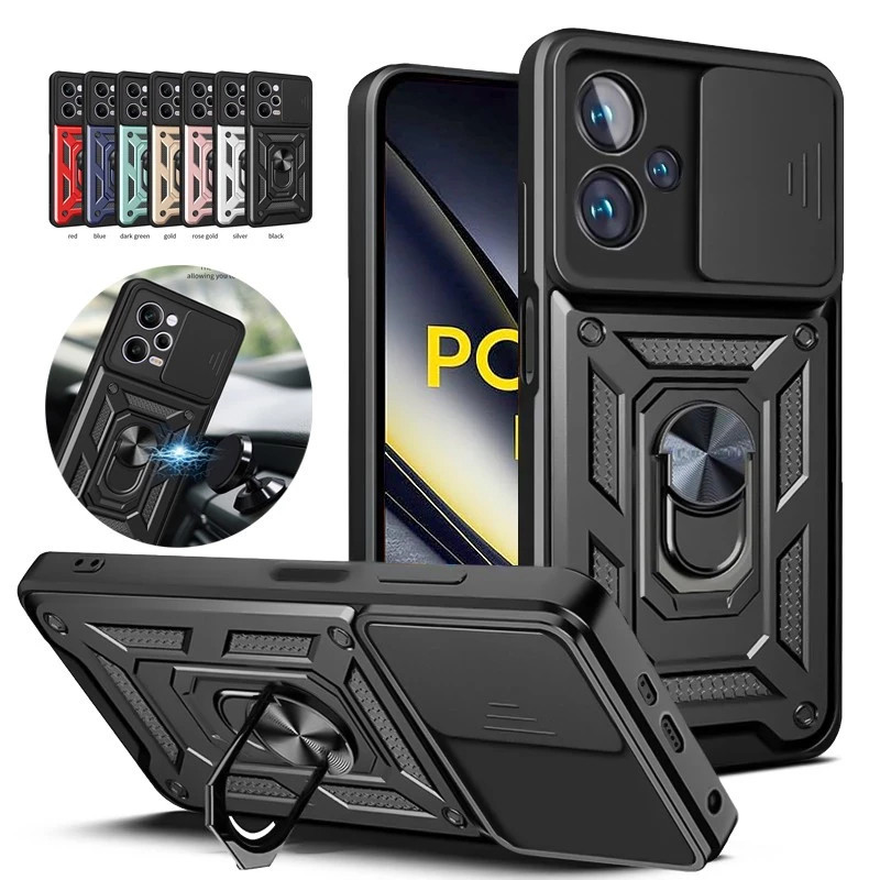 CASE XIAOMI POCO F6 5G / F6 SLIDE IRING CASE ROTARY STANDING PHONE SLIM FIT CASE PNEW