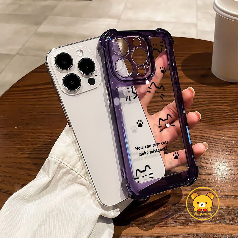 แมวน่ารักถุงลมนิรภัยสําหรับXiaomi 15 Pro 14 Ultra 13 13T 12 12T 12S Pro 12X Mi 11i 11X Pro Civi 4 Pro 3 5G 4Gปลอกการ์ตูนPaw Clearกันกระแทกนุ่มปกหลัง - รูปที่ 2