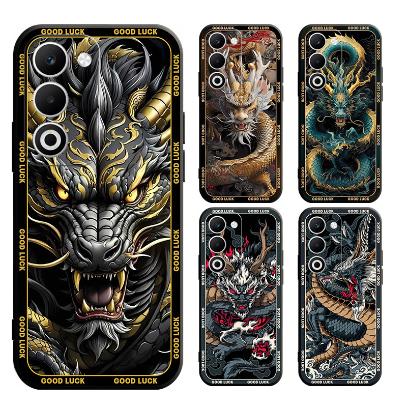 เคสสําหรับ OPPO A5 A5X A3 A3X PRO 5G CPH2735 CPH2725 CPH2695 CPH2665 CPH2669 CPH2683 CPH2641 มังกรกร