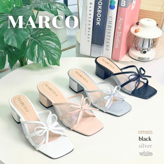 รองเท้าส้นสูง แบรนด์ MARCO รุ่น A1091 แต่งโบว์
