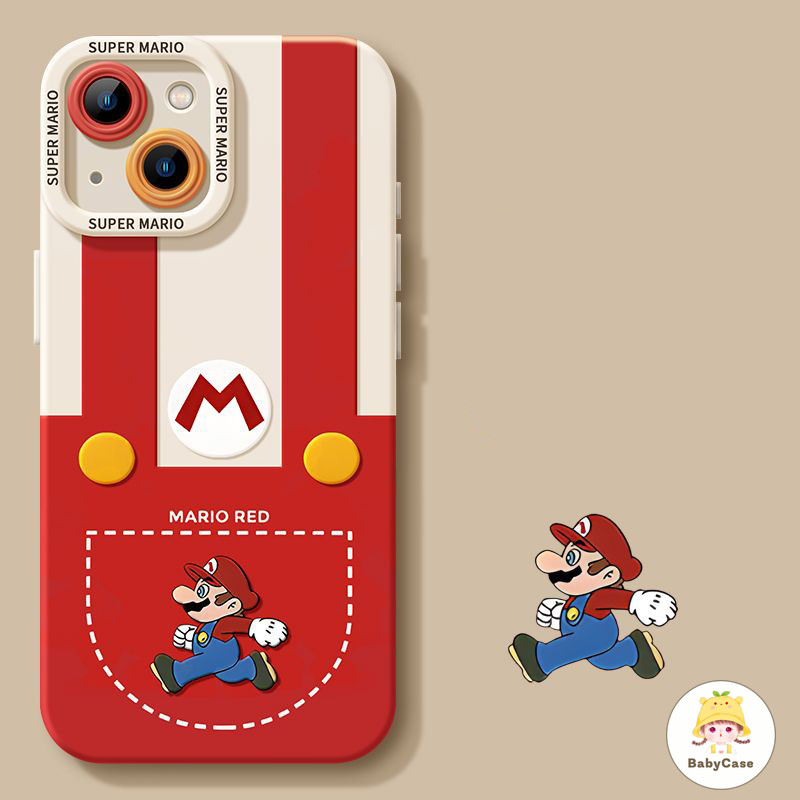 เคสไอโฟน 13 สำหรับ iPhone 11 16 15 13 14 12 Pro Max 7 16 8 14 15 Plus XR XS X Max ปกสร้อยข้อมือ Super Mario สุดเท่และตลก - รูปที่ 2