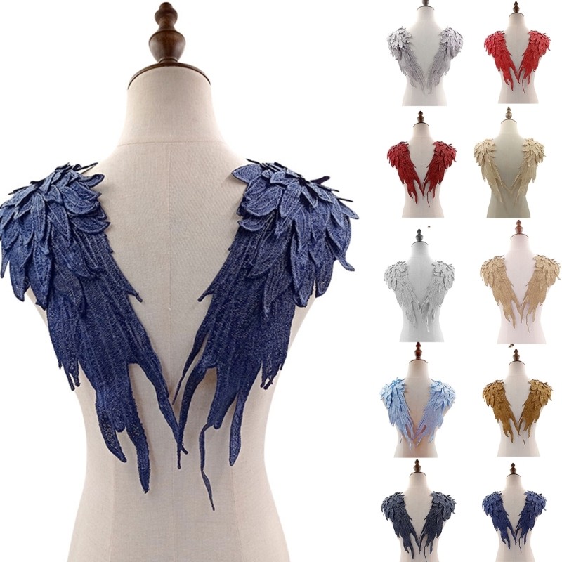 FLY 1 คู่ Durability Angel Wing Patch เย็บ Wing Patch Stylish เครื่องแต่งกายแพทช์สําหรับชุดแต่งงานตก