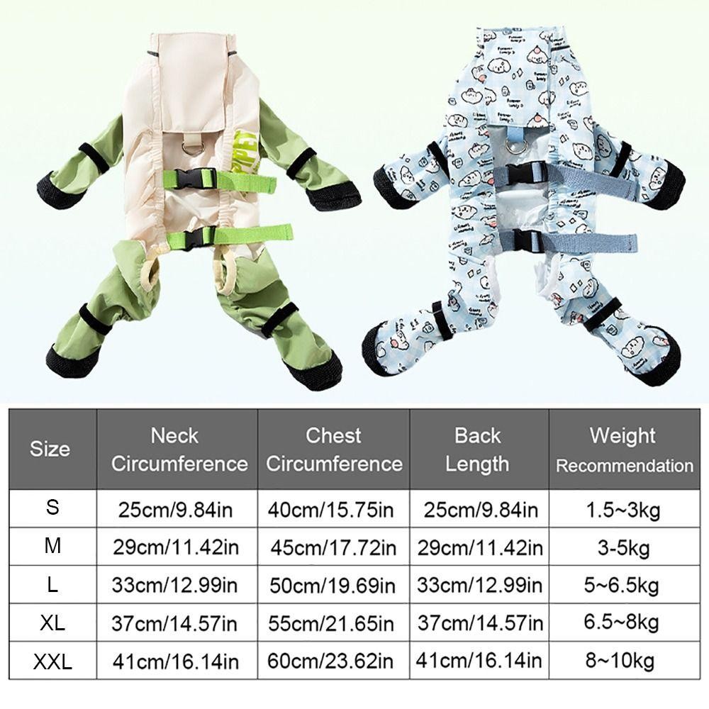 MAGICIAN Pet Strolling Going Out Pants, Full Leg Protection Back ปรับสุนัขกางเกงสี่ขา, สบาย Anti-Slip แถบสะท้อนแสงกันฝุ่นเสื้อผ้าสัตว์เลี้ยงสัตว์เลี้ยงสัตว์เลี้ยง Strolling ราคา ถูกที่สุด ดีลบีเคเค แกลเลอรีภาพที่ 2