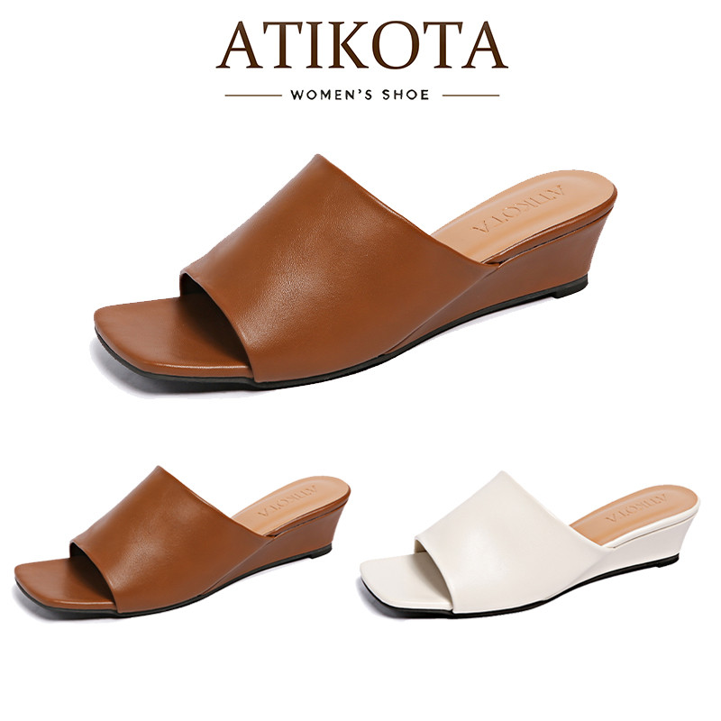 Atikota รองเท้าแตะผู้หญิงแฟชั่นพื้นรองเท้านุ่มสบายอเนกประสงค์รองเท้าแตะ