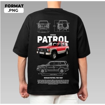 เสื้อยืด Nissan Patrol Y60 1987 เสื้อไมโครไฟเบอร์