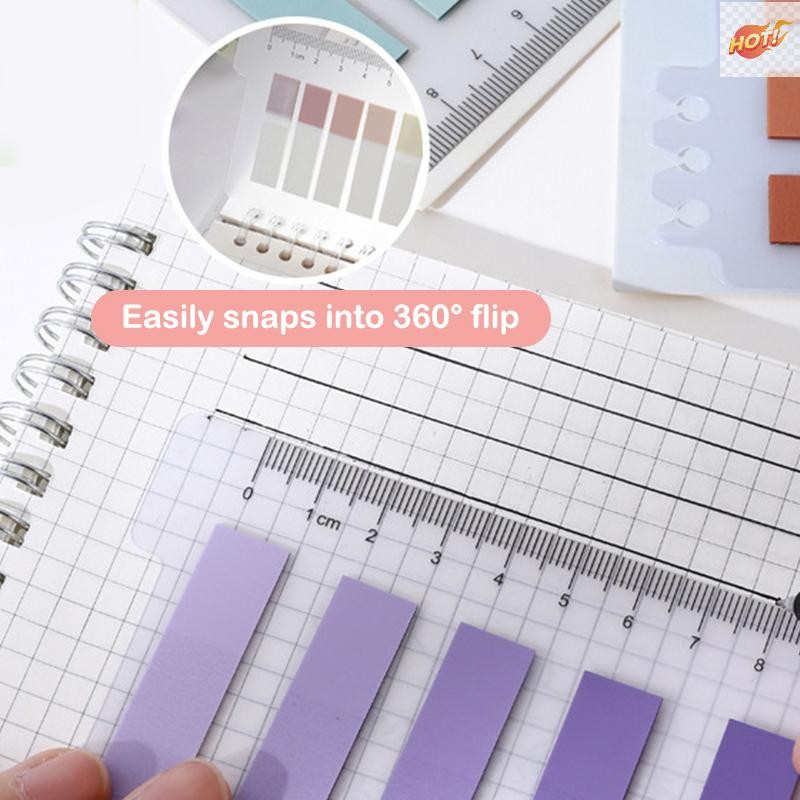 MEET 100 แผ่นสีโปร่งใสกันน้ําป้ายหลวม Sticky Notes Index Tab Strip สํานักงานโรงเรียนเครื่องเขียนอุปก