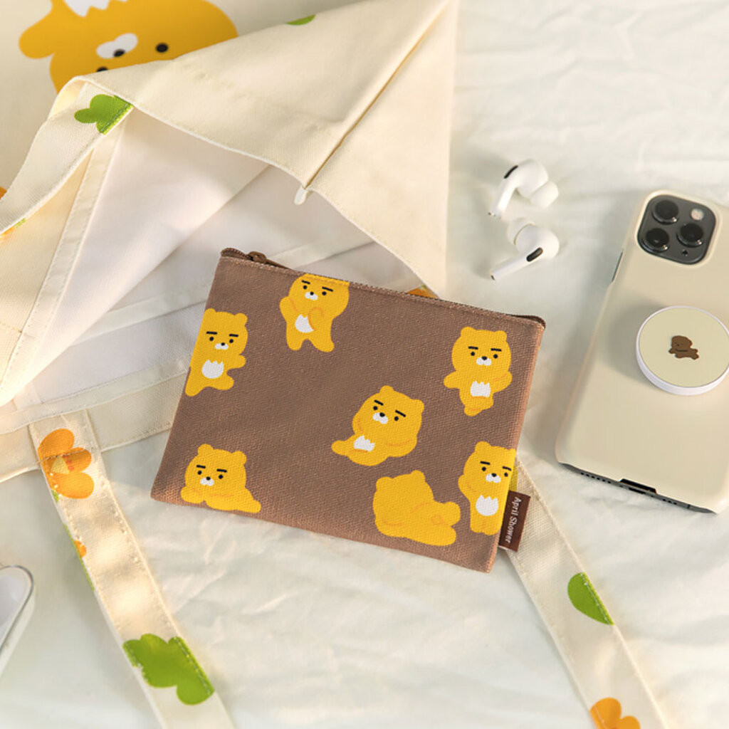 🛒พร้อมส่ง KAKAO FRIENDS April Shower Pattern Flat Pouch กระเป๋าใส่เหรียญ ของชิ้นเล็ก