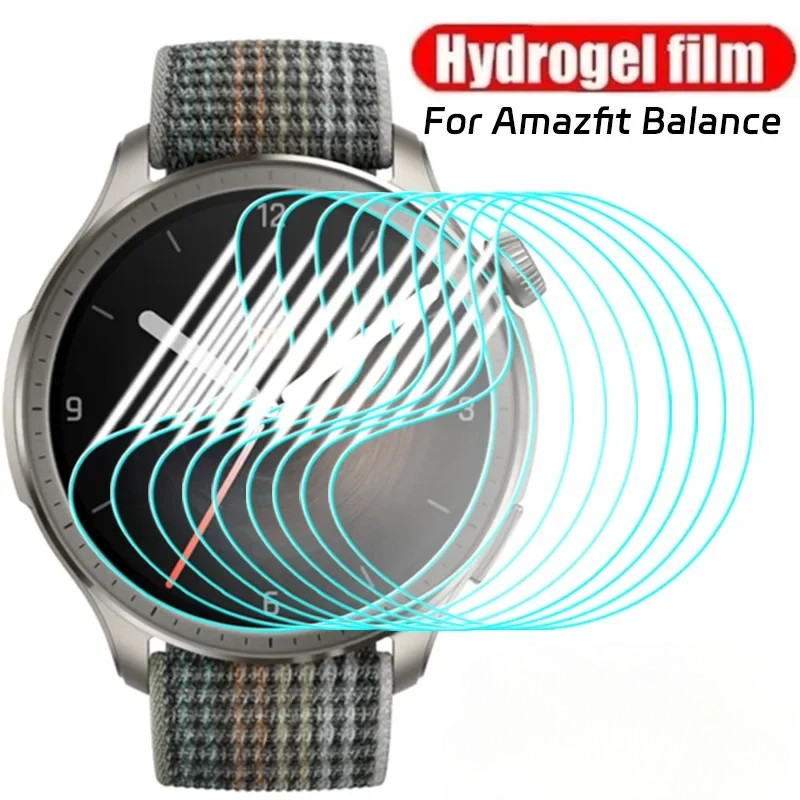 Amazfit Balance2 CheetahPro ActiveEdge 1-3 ชิ้น 100D HD Clear Soft Hydrogel ฟิล์มสําหรับ Amazfit Cheetah Pro Balance 2 Active Edge Falcon Anti-Fingerprints สมาร์ทนาฬิกาป้องกันหน้าจอ
