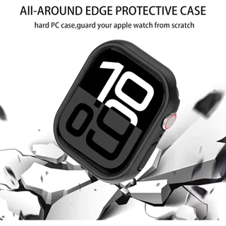 ปกกระจกนิรภัย PC กรณีแข็ง for IWatch Apple Watch Ultra/SE 3 2 Series 11 10 9 8 7 6 5 4 3 49mm 46mm 45 41mm 42 38mm 40mm