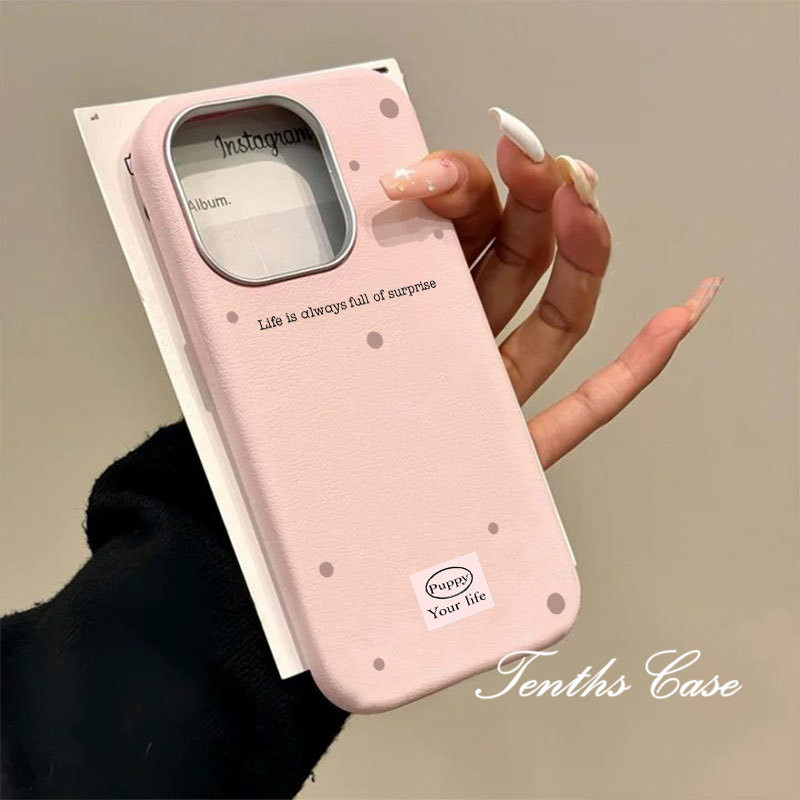 SAMSUNG สําหรับSamsung S24 S23 A22 A21 S20FE Plus Ultra A11 A21s A73 A72 Simple Life Letterหนังรูปแบบเลนส์ชุบกรอบเคสโทรศัพท์ปกอ่อน