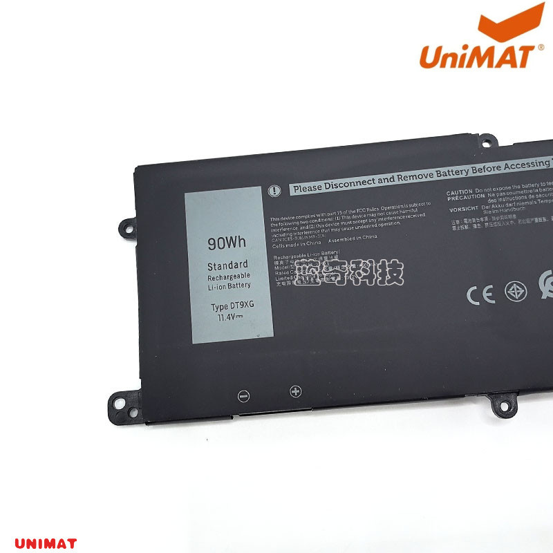 DT9XG แบตเตอรี่ สำหรับ Dell Alienware Area-51m R1 R2 D1969PW D1748DW D1746B D1766B D1741DB 0KJYFY 07