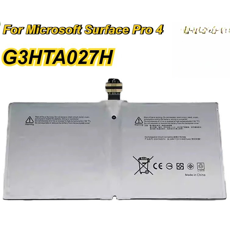 New G3HTA027H DYNR01 Laptop Battery for Microsoft Surface Pro 4 1724 12.3" Tablet 7.5V 5087mAh 38.2W