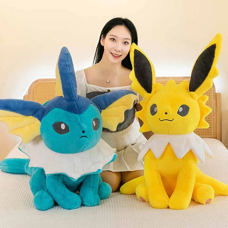 Big Size Pet Pokemon Rayebu and Water Eevee Plush Toys Eevee Sitting Plushies Doll Toys Children's D