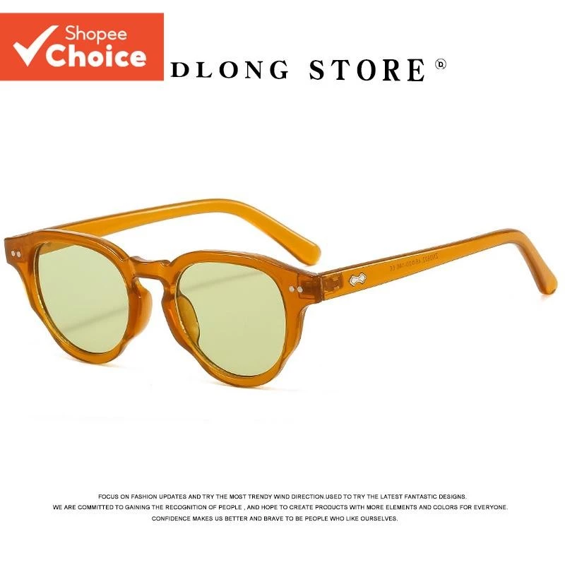DDLong แว่นกันแดดกรอบเล็กย้อนยุค UV400 ป้องกันวินเทจสําหรับกลางแจ้ง