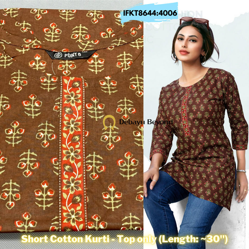 [Size L] COTTON SHORT KURTI - เท่านั้น
