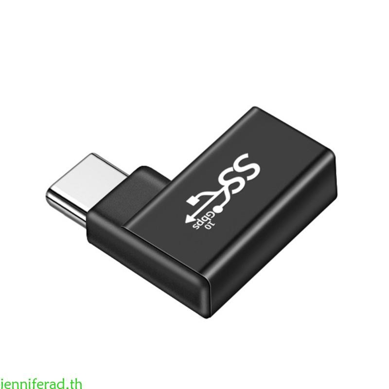 Jenniferad Stable Type C เป็นอะแดปเตอร์ชาร์จ USB ที่มีมุม 90 องศาปลั๊กแปลง Type C เป็น USB 90 องศา C