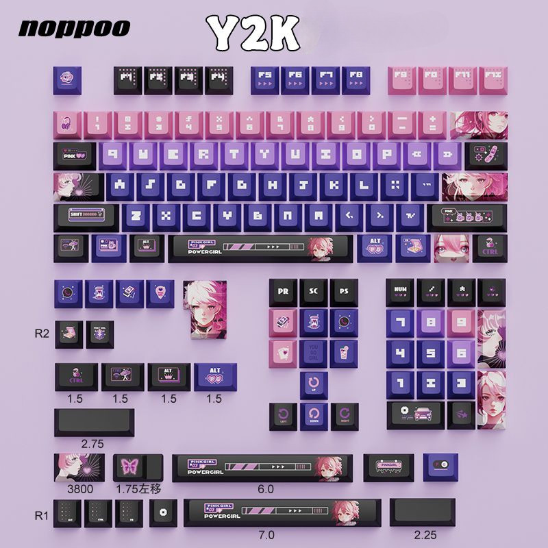 PBT Keycap Cherry Harry Potter Keycap Dye Sublimation Full Five-side 6U space bar การ์ตูนบุคลิกภาพสํ