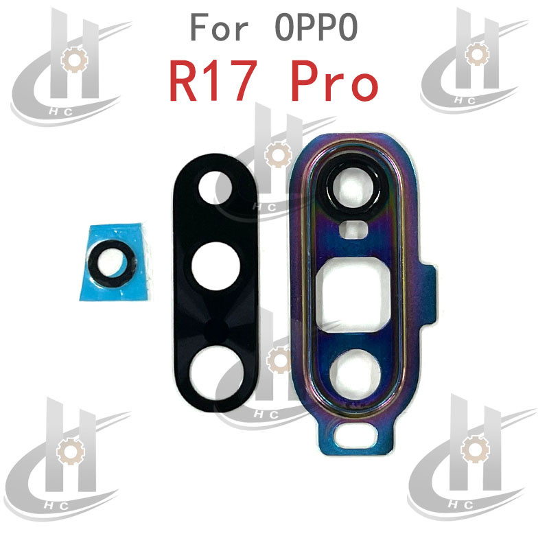 เลนส์กล้องด้านหลังแหวนฝาครอบกระจกพร้อมกรอบสําหรับ OPPO R17 Pro อะไหล่ทดแทน