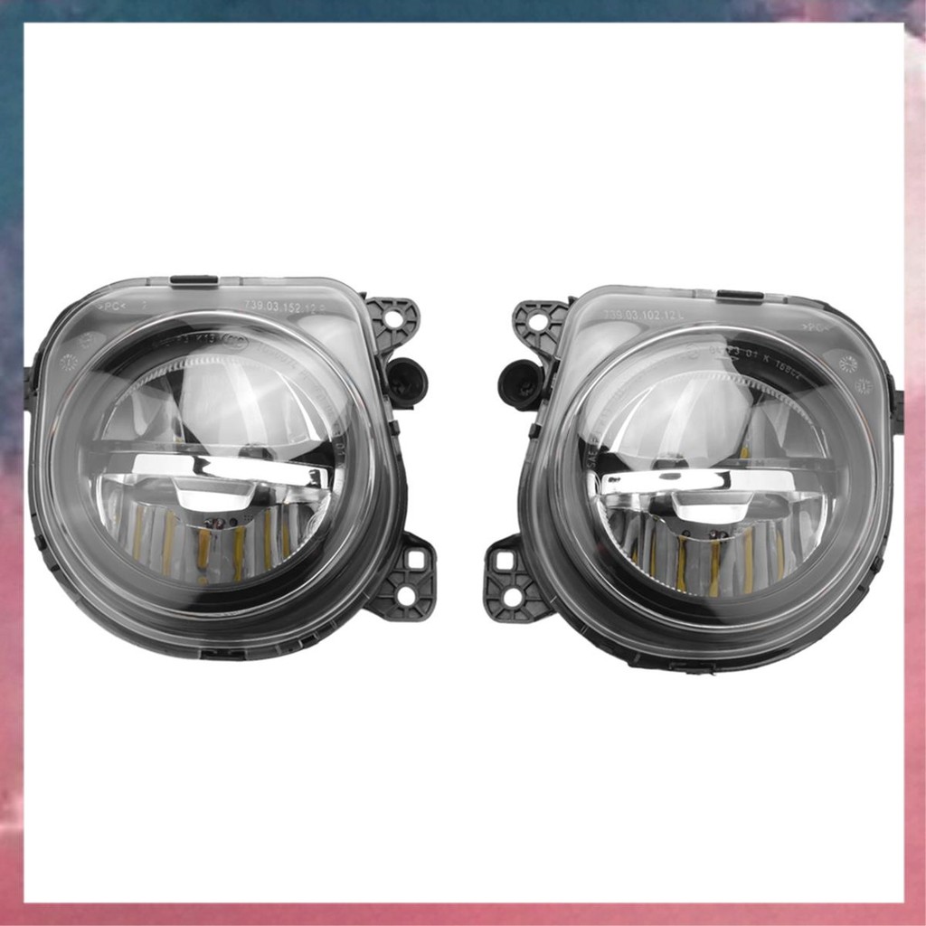 2 ชิ้นไฟ LED ไฟตัดหมอกหน้ารถยนต์ LED พร้อมไฟ LED 63177311293 63177311294 As Shown อุปกรณ์ตกแต่งรถยนต