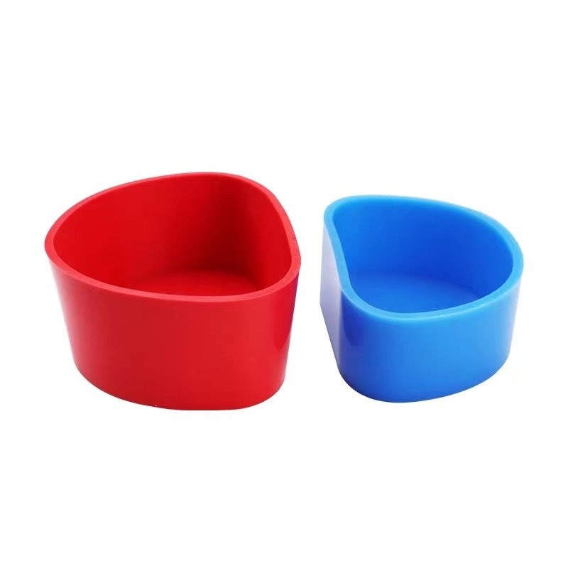 Silicone Box Dental Denture Silicone Bowl Dental Tools Red and Blue