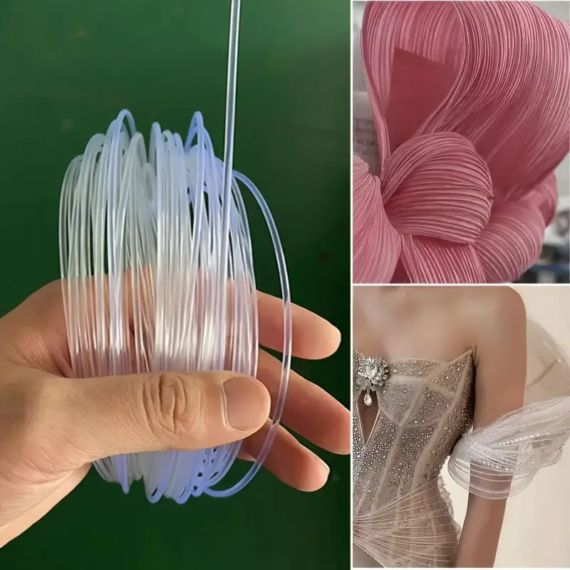แถบ Boning ไนลอนใสที่แข็งแกร่ง 10 เมตร สำหรับชุดชั้นในและUnderwires กระดูกอุปกรณ์เย็บผ้า