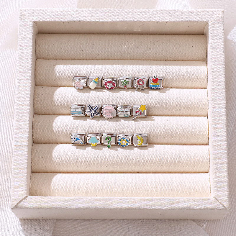 3D ดอกไม้หัวใจอิตาเลี่ยน Charm สร้อยข้อมือ Fit 9 มม. สแตนเลส DIY เครื่องประดับ อุปกรณ์เสริม Retro บุคลิกภาพโมดูล ราคา ถูกที่สุด ดีลบีเคเค แกลเลอรีภาพที่ 5