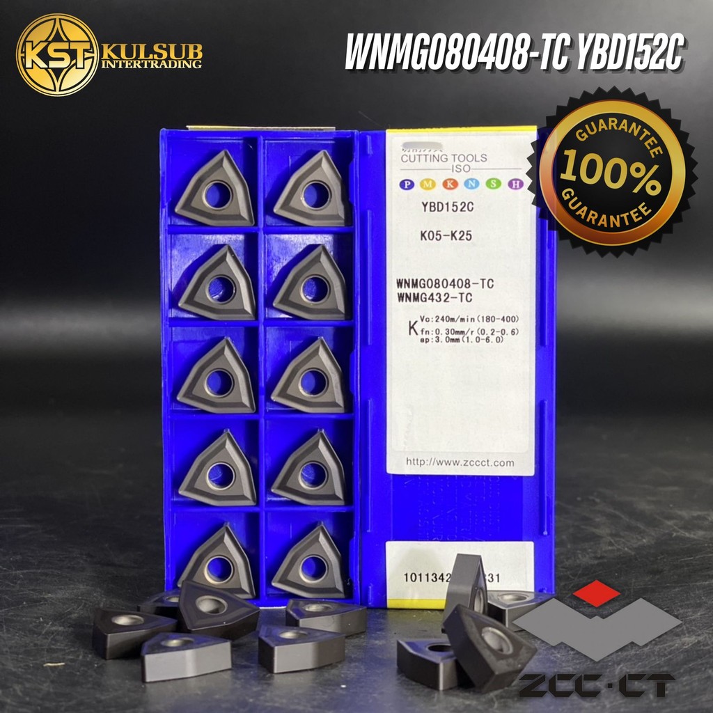 ZCC-CT เม็ดมีด Insert WNMG080408 YBD152C ยี่ห้อ ZCC เม็ดแท้